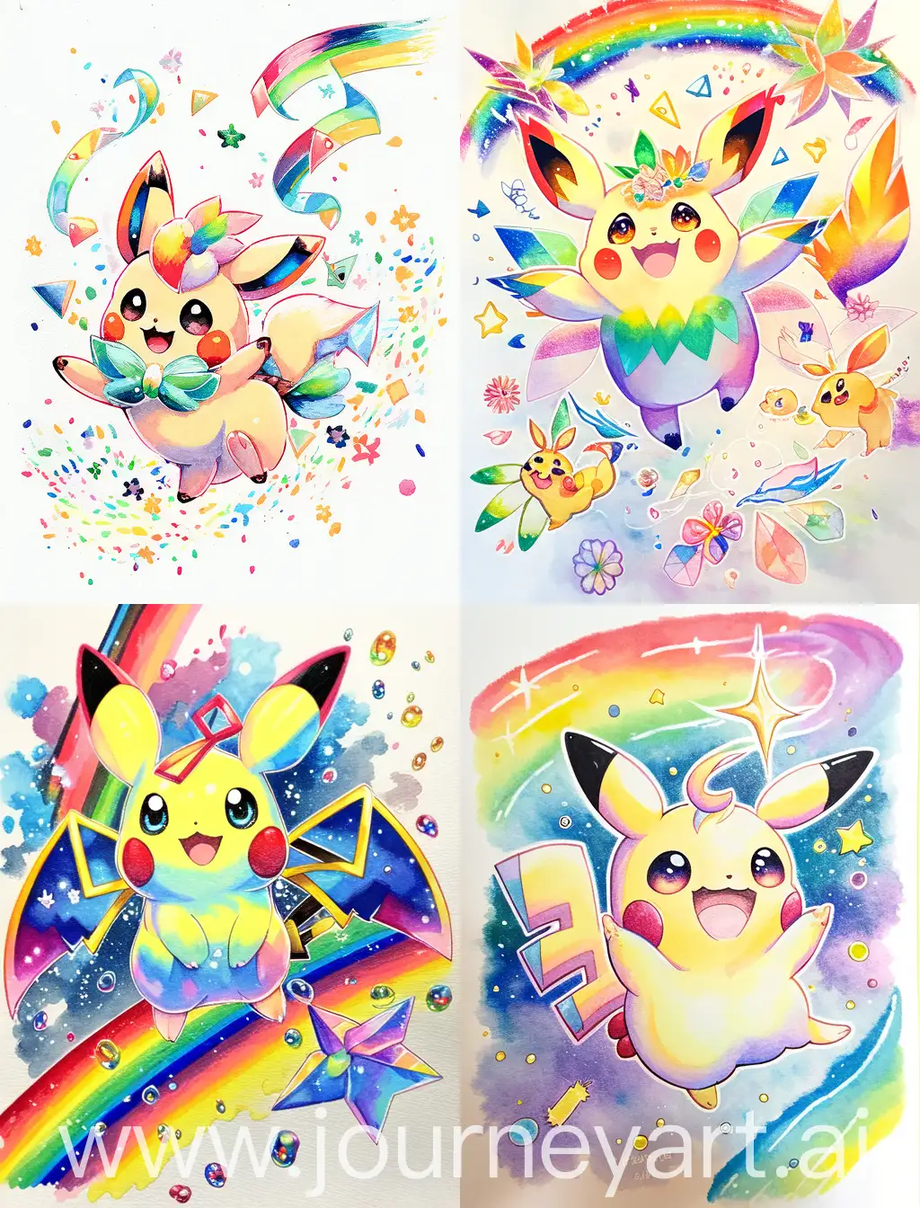 Colorful-Anime-Style-Pokmon-Celebration-with-Festive-Energy