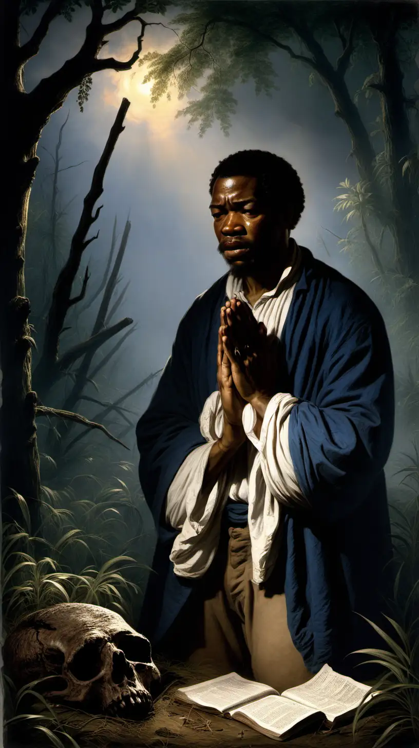 Nat Turner in Prayer A Solemn Moment of Reflection
