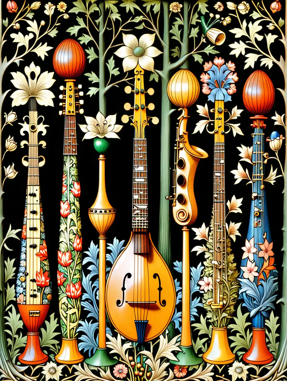 Enchanting Forest Symphony with William Morris Floral Totems