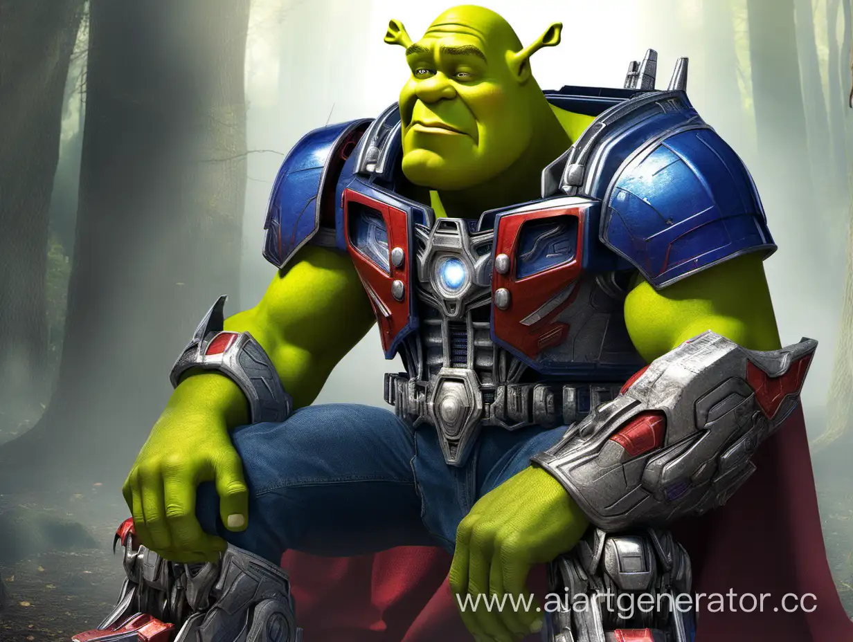 Shrek-Contemplating-with-the-Head-of-Optimus-Prime