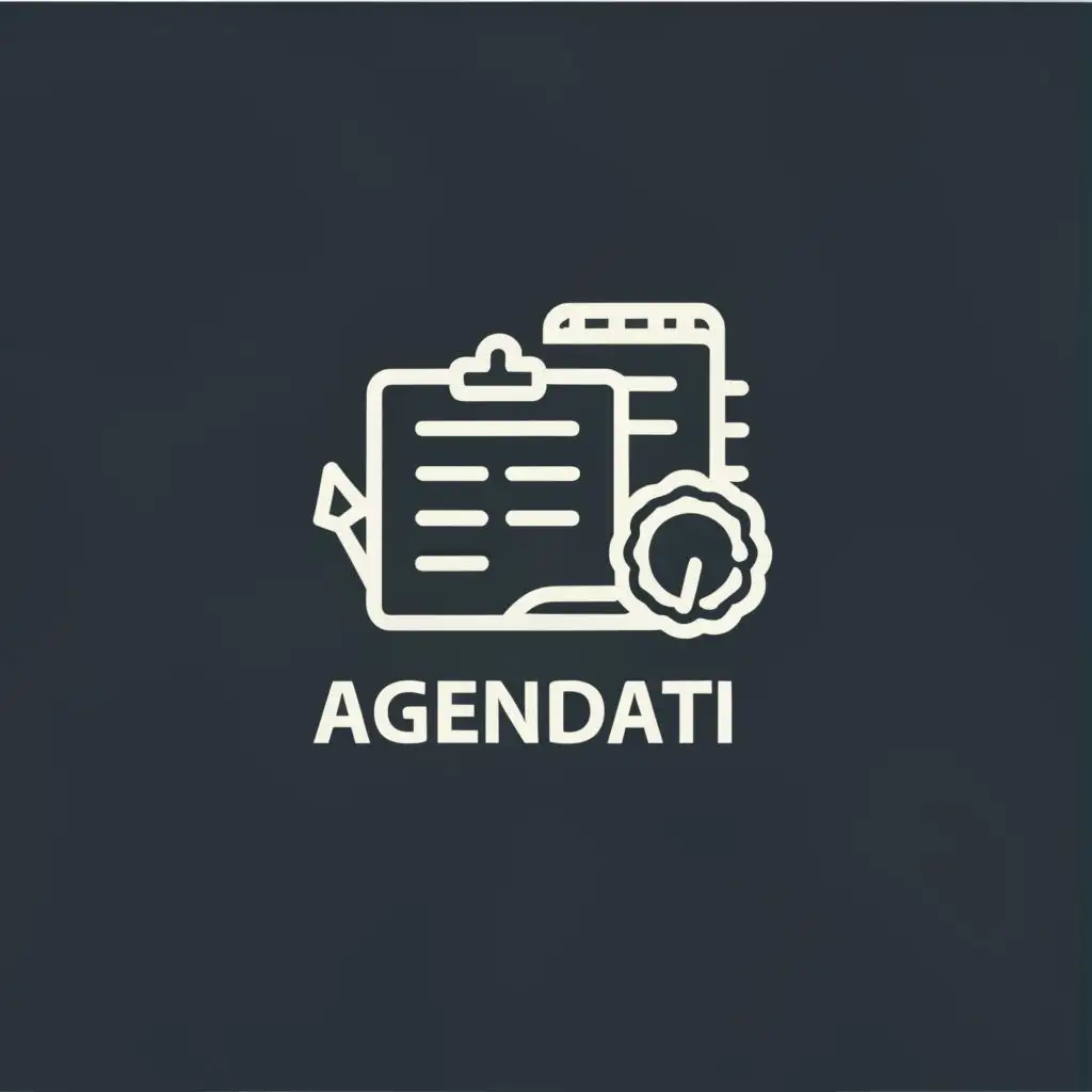 logo, agenda, with the text "Agendati", typography, be used in Events industry