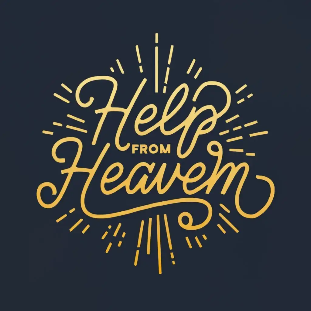 a logo design,with the text "Help from Heaven", main symbol:heaven,Moderate,clear background