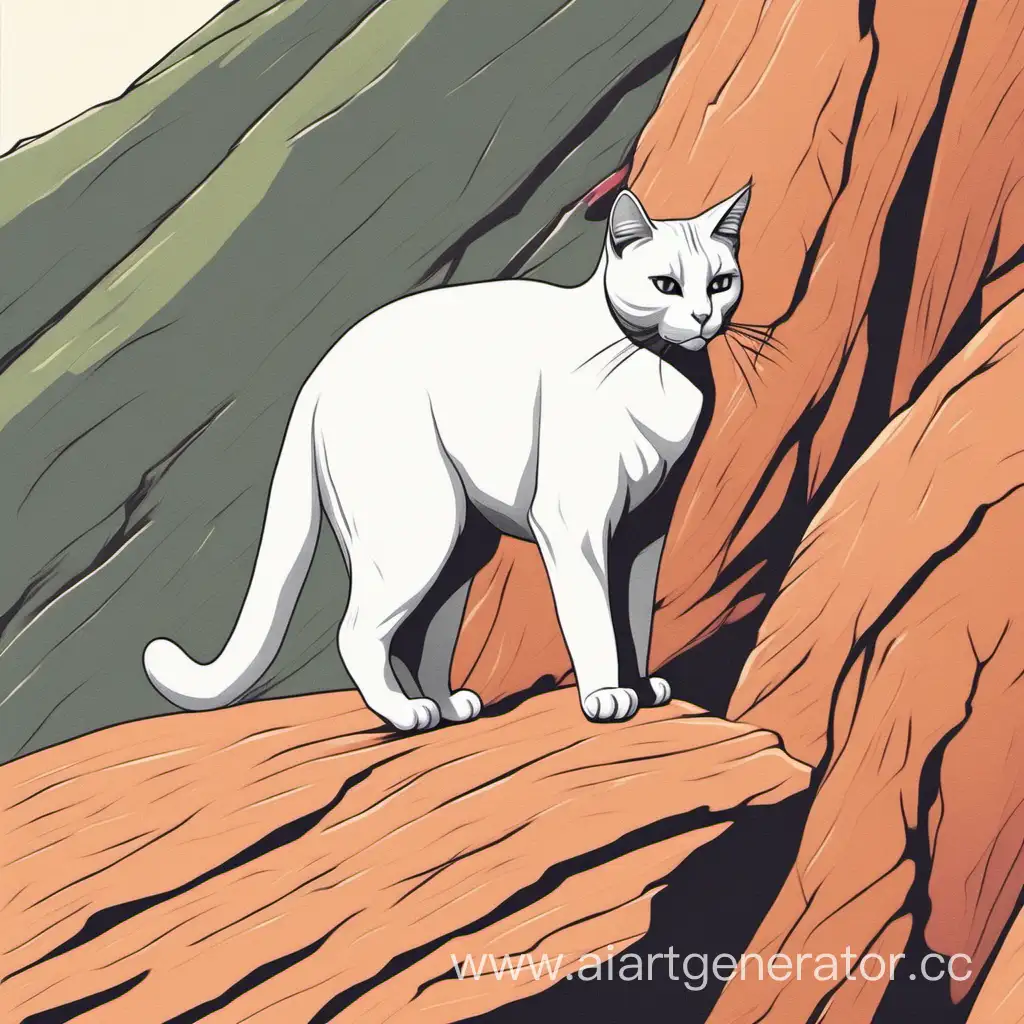 Realistic-Cat-Hiking-with-Minimal-Colors