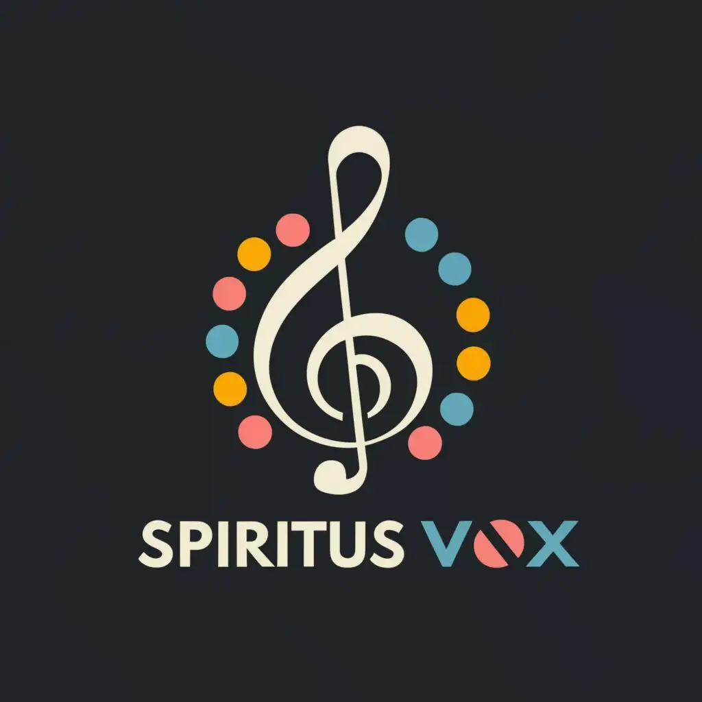 logo, Treble Clef, with the text "Spiritus Vox", typography, be used in Technology industry