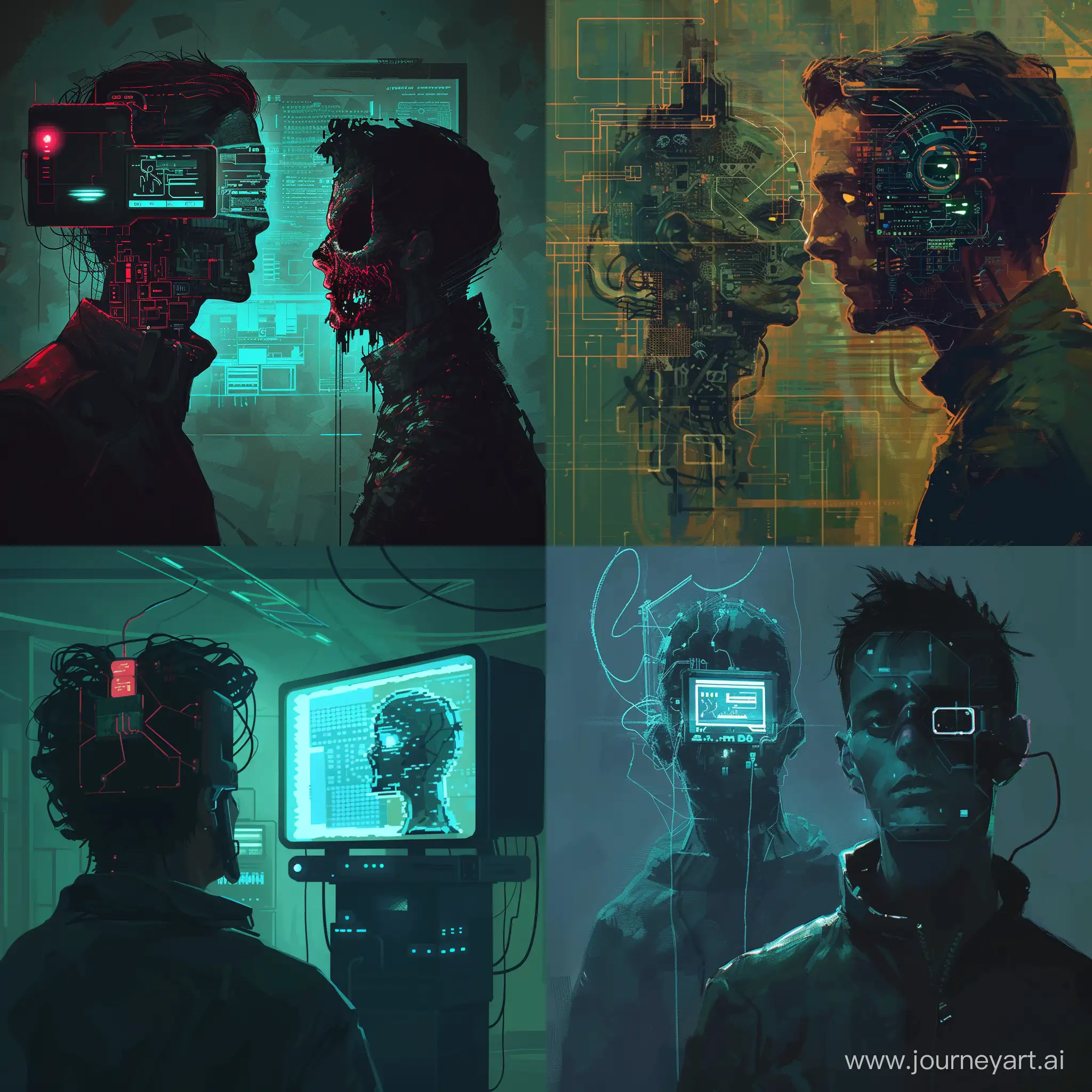 Digital-Space-Encounter-Main-Character-Confronting-Distorted-Computer-Entity
