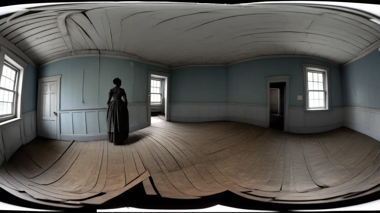 360º Panorama Images a black poor women 18th century, Montreal Canada