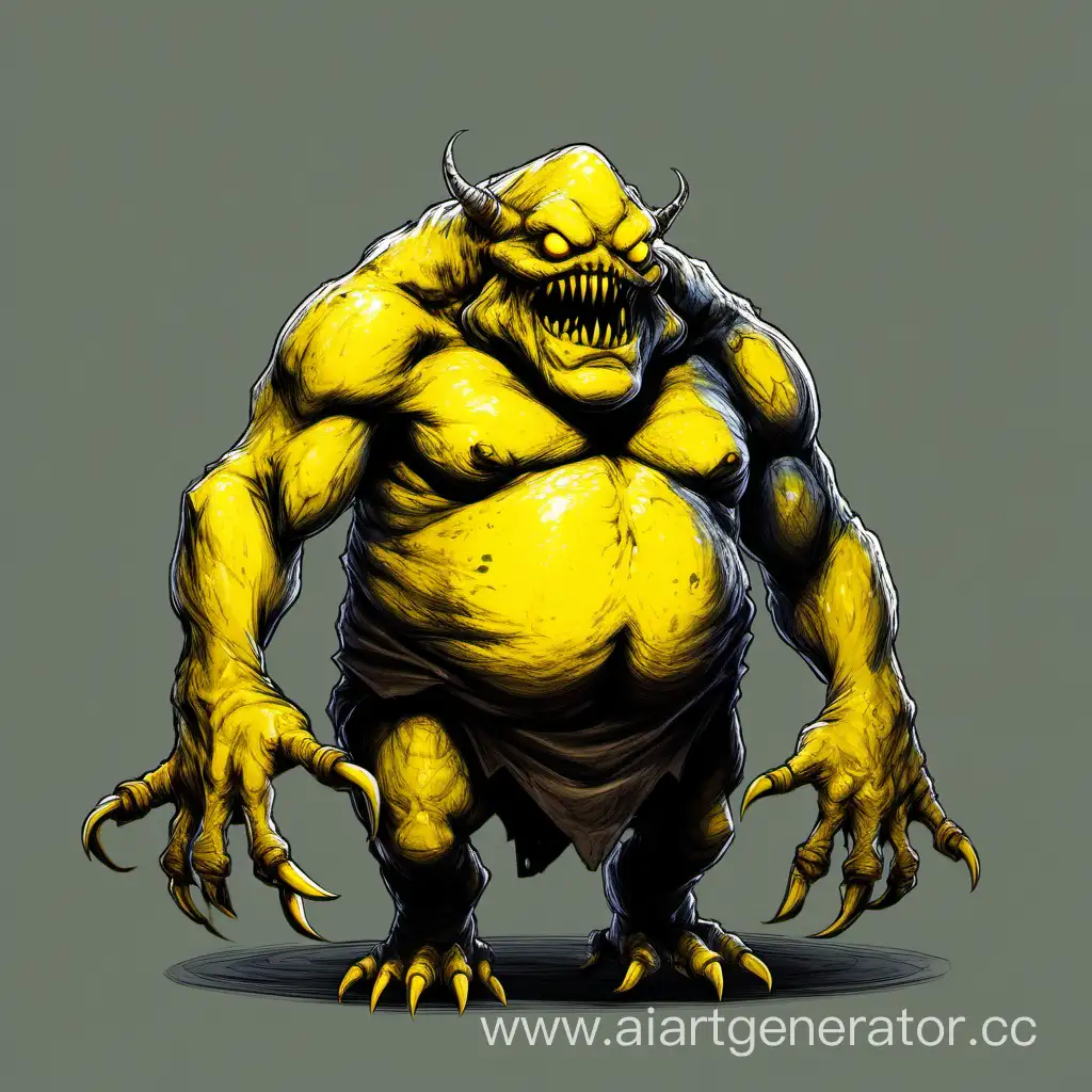 Chubby-Dungeon-Monster-with-Yellow-Skin-Fantasy-Art
