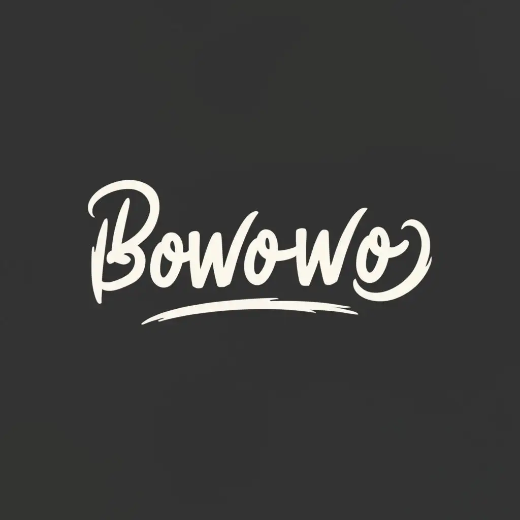 logo, simplistic, serious, minimal, with the text "Bowowo", typography, be used in Entertainment industry