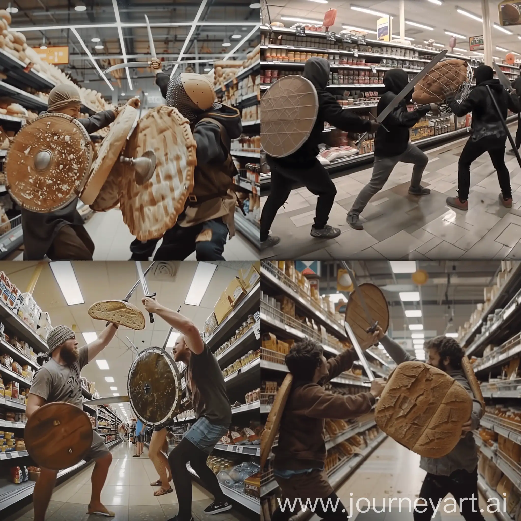 Supermarket-Bread-Brawl-Epic-Sword-and-Shield-Showdown