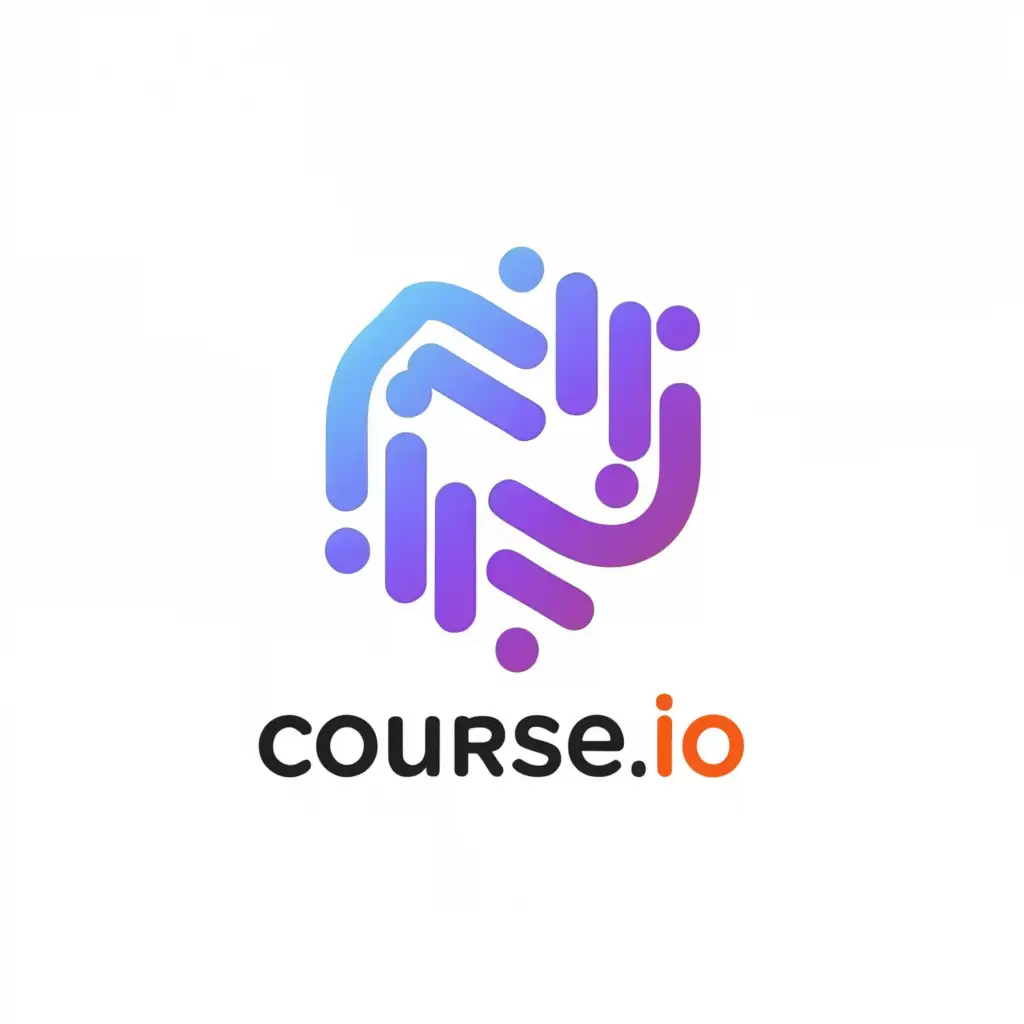a logo design,with the text "course.io", main symbol:prog,Minimalistic,clear background