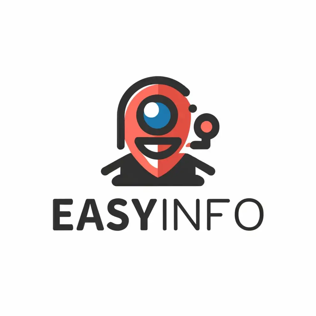 a logo design,with the text "EasyInfo", main symbol:spy,Moderate,clear background