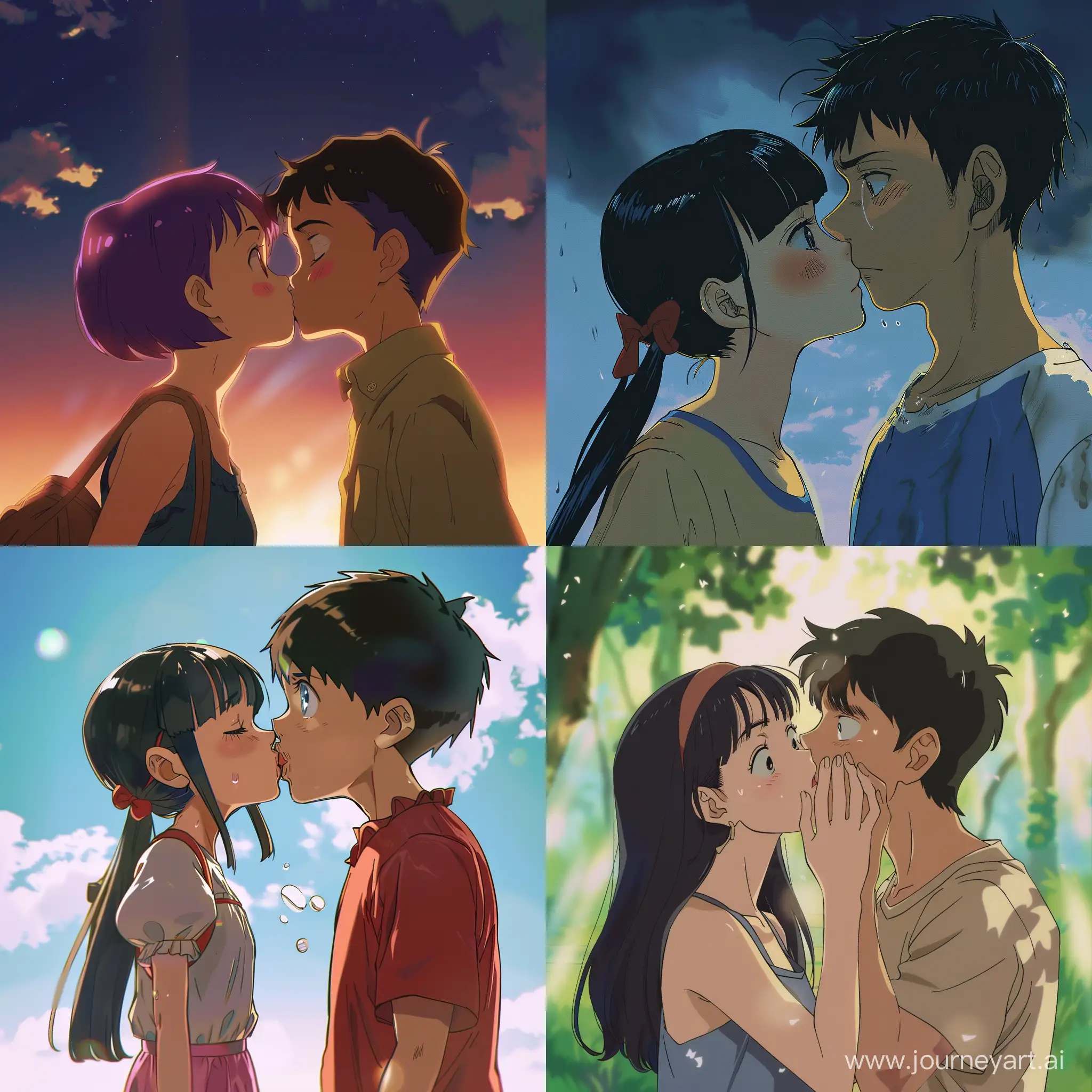 Nobita-Kissing-Shizuka-in-Romantic-Embrace
