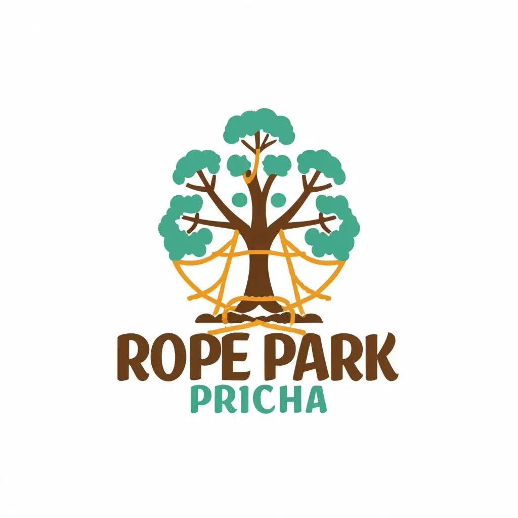 a logo design,with the text "Rope park "Pricha"", main symbol:ropes park, park with ropes, rope park,Moderate,clear background