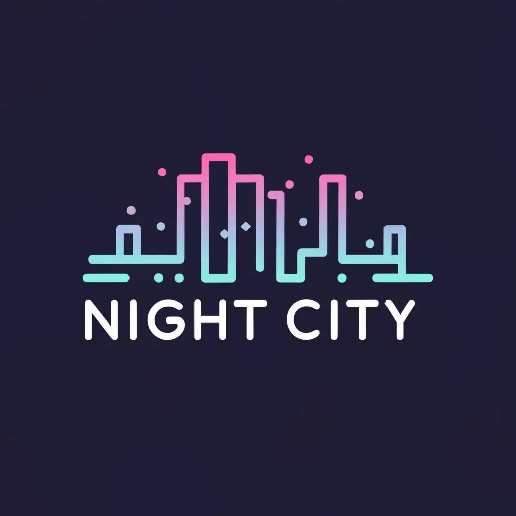 a logo design,with the text "Night City", main symbol:cyberpunk,Minimalistic,clear background
