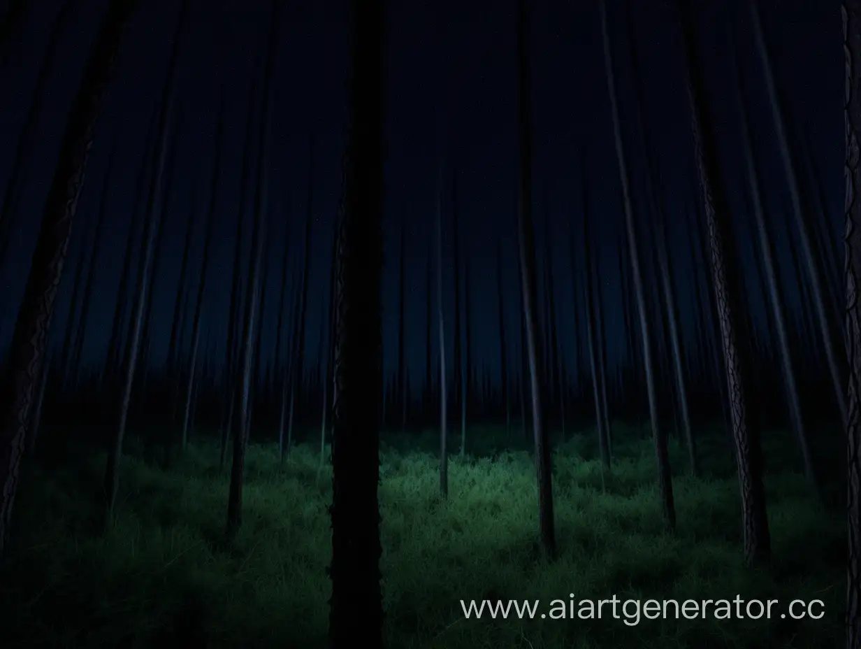 invisible in a pine forest at night