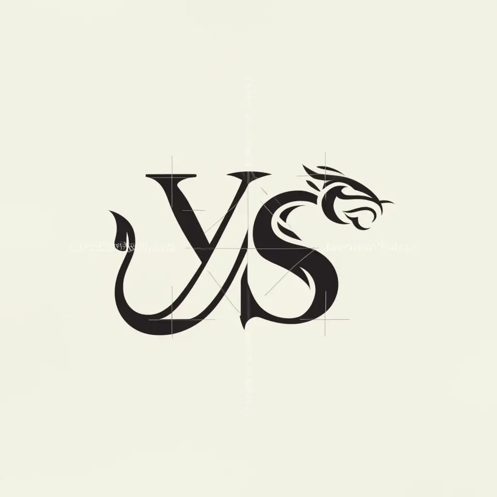 a logo design,with the text "ys", main symbol:dragon,Minimalistic,be used in Internet industry,clear background