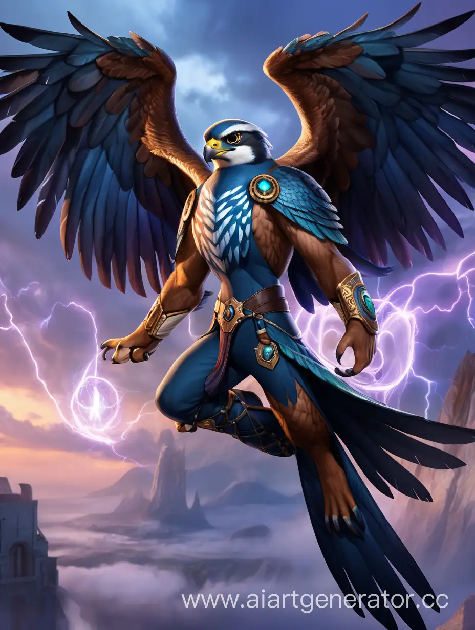 Male-Falcon-Avatar-in-Twilight-Devona-the-Necromancer-Harnesses-Magic-with-Mentor