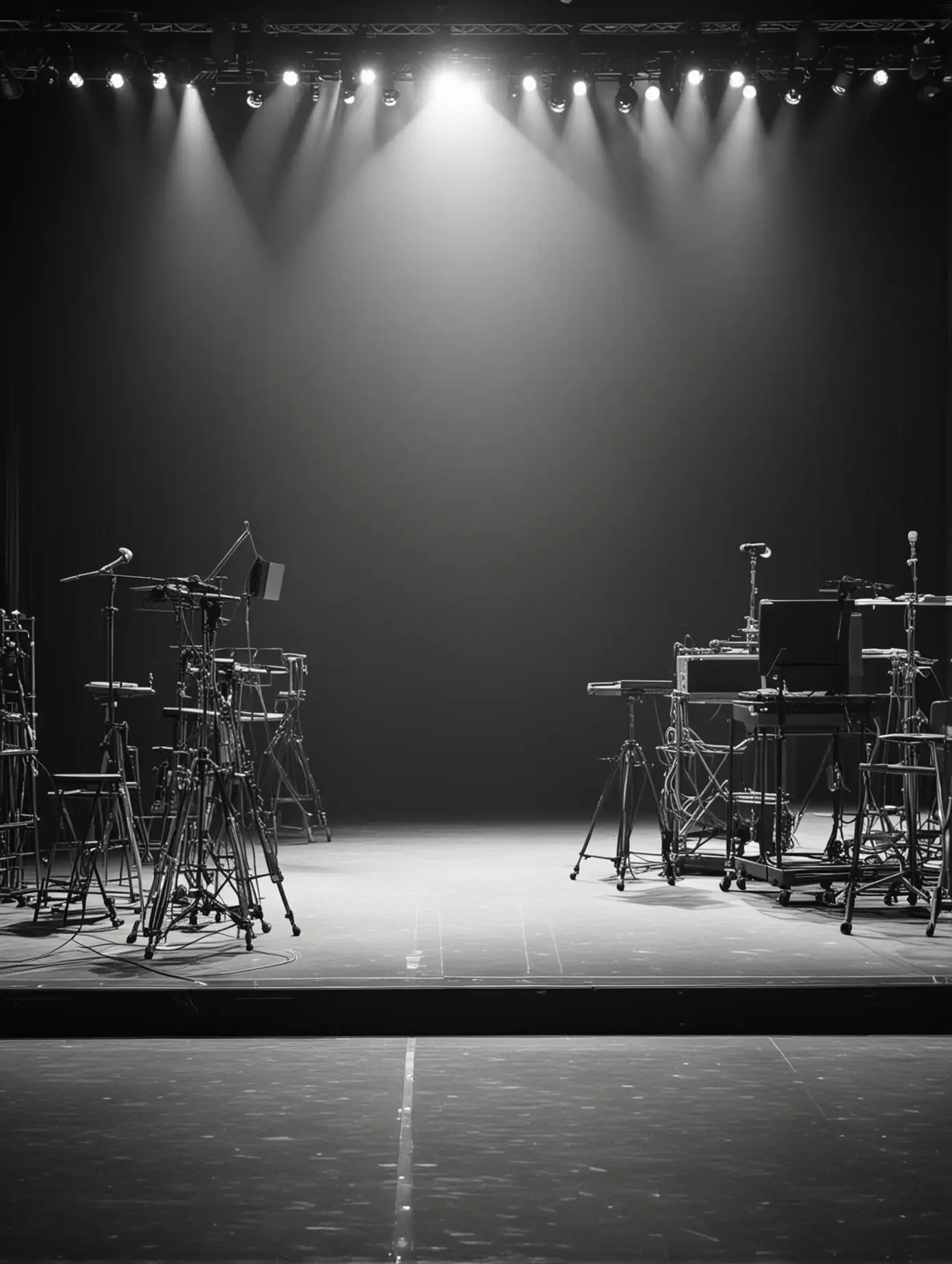 Industrial Production Equipment on Empty Stage