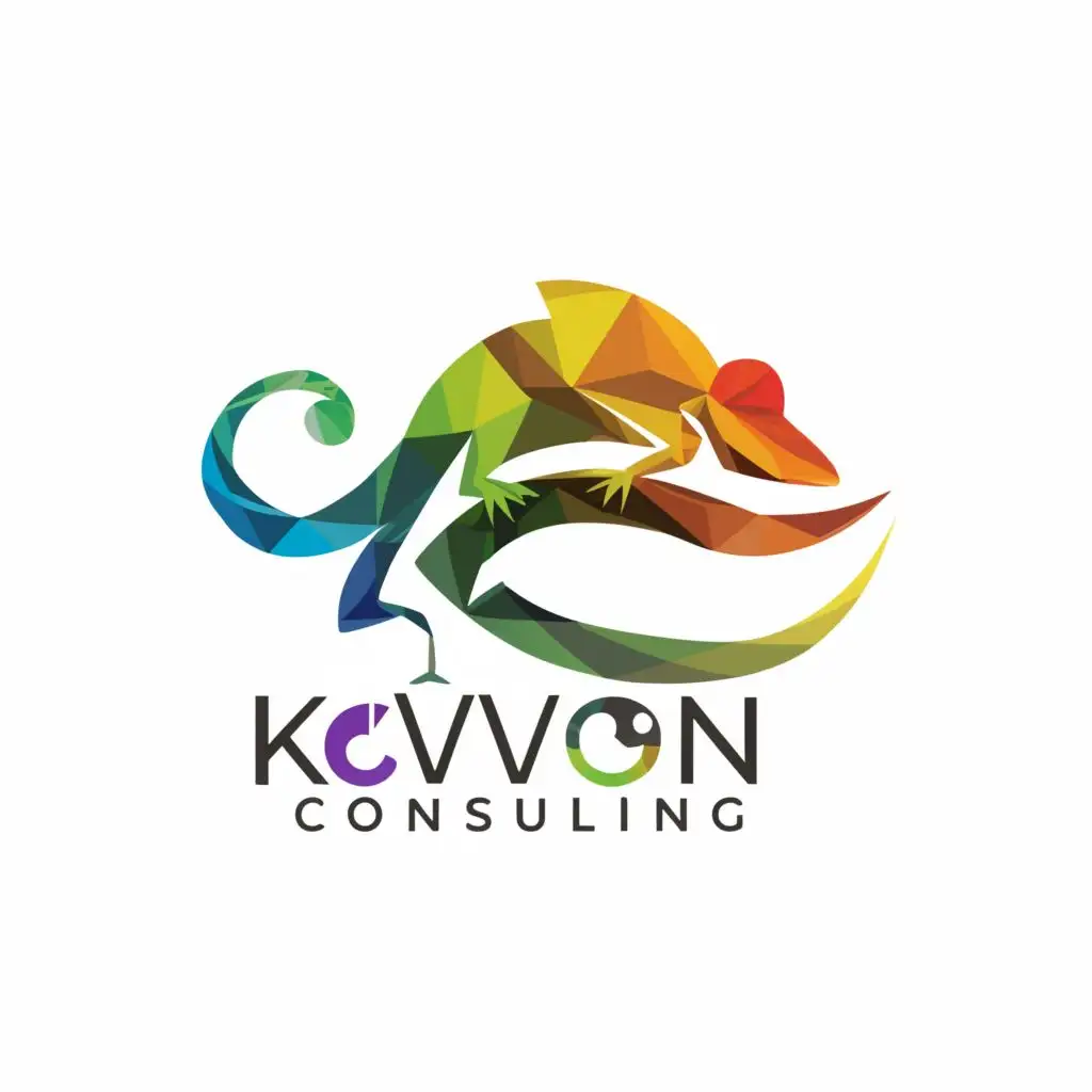 logo, Chameleon, with the text "KVR Consulting", typography, be used in Legal industry