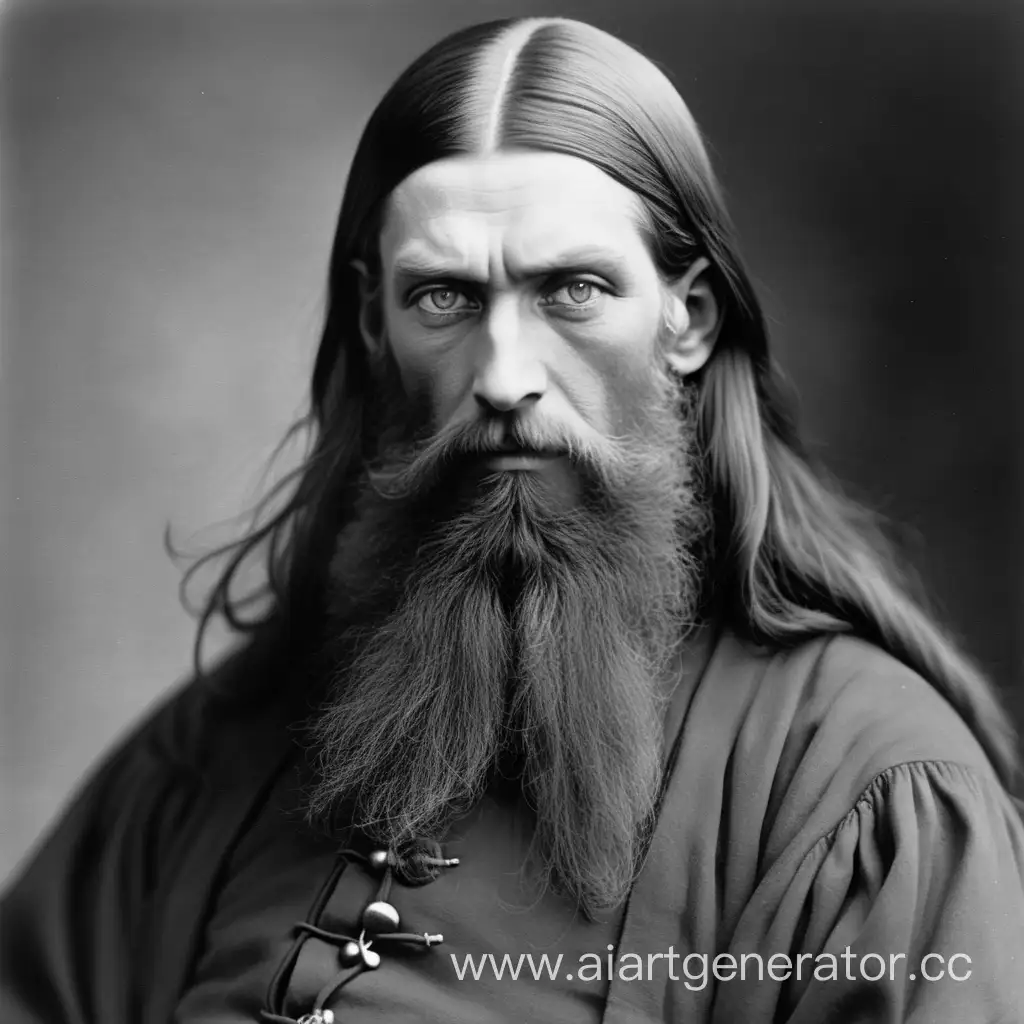 Sturdy-Russian-Peasant-Rasputin-in-Traditional-Attire