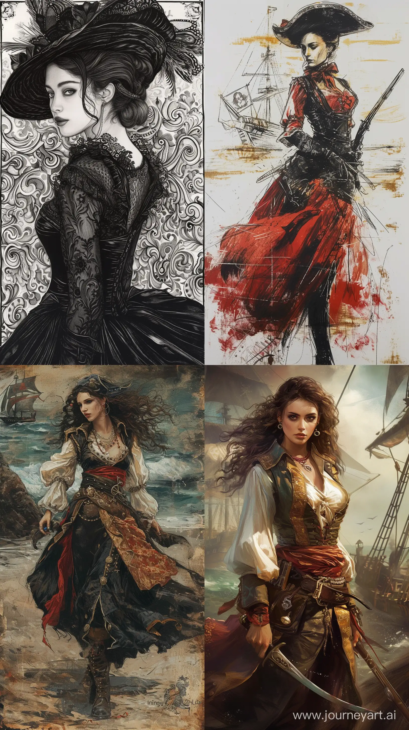 Pirate-Women-in-Intaglio-Style-Adventurous-Seafaring-Scene