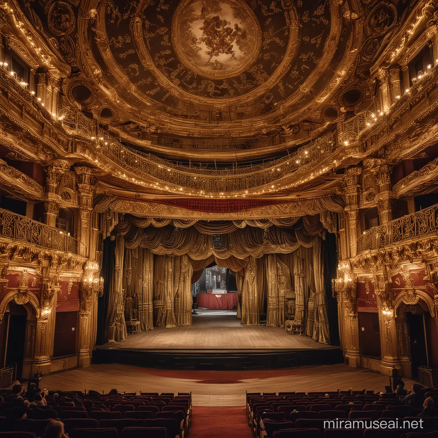 It was a labyrinthine-looking theatre, a gilded theatre that was putting on a freak show