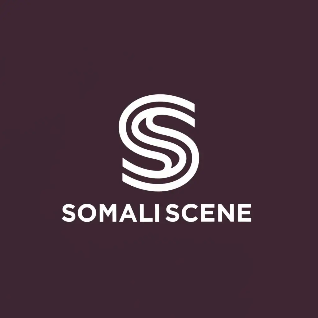a logo design,with the text "Somali Scene", main symbol:movie Scene , letter S,S, Entertainment,Moderate,be used in Entertainment industry,clear background