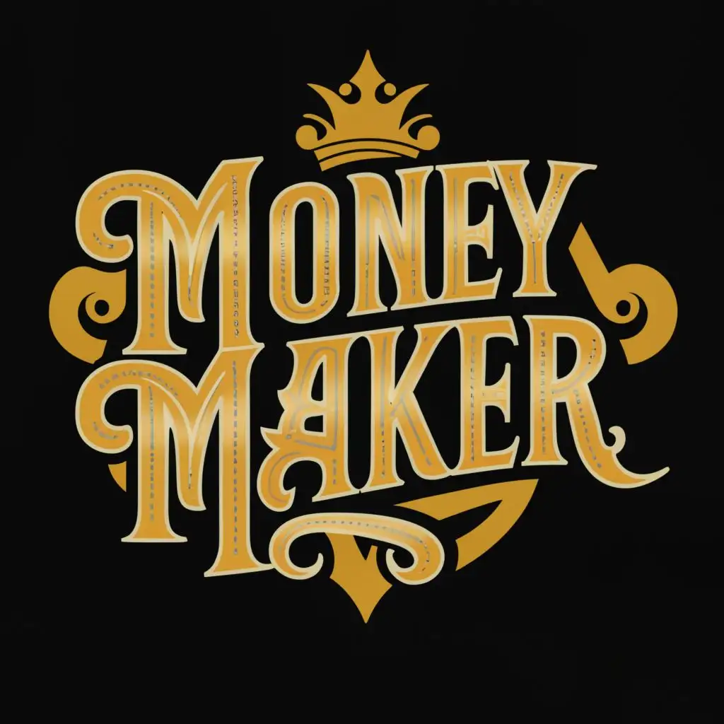 logo, Rock Band, with the text "Money Maker", typography