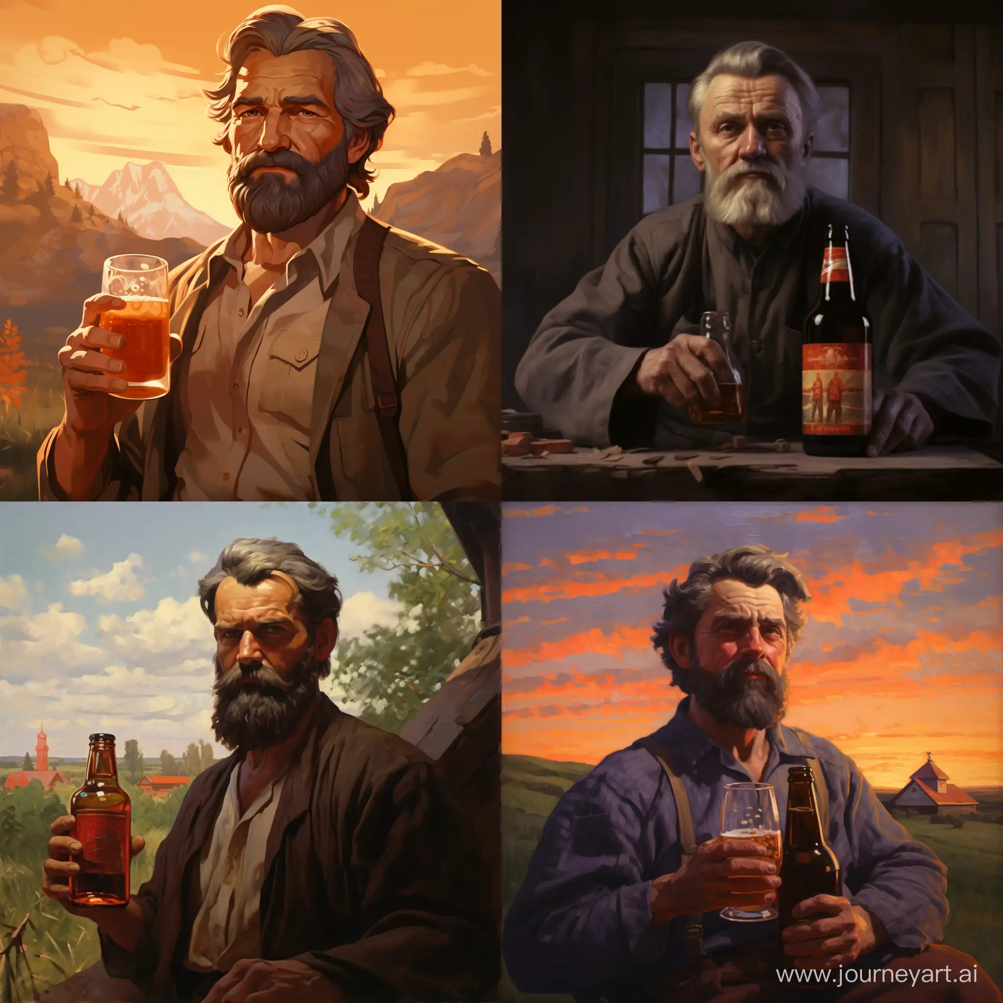 советский пионер с пивом в руке