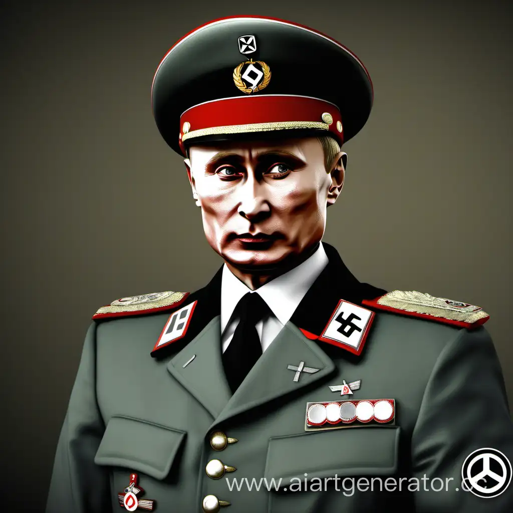 generate image of Putin in Nazi uniform