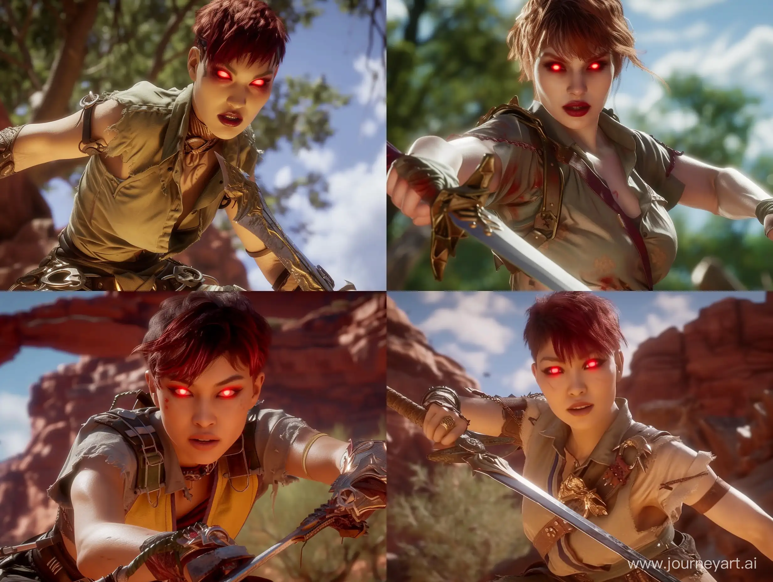 Fierce-RedHaired-Female-Warrior-of-Mortal-Kombat-11-Brandishing-a-Sword