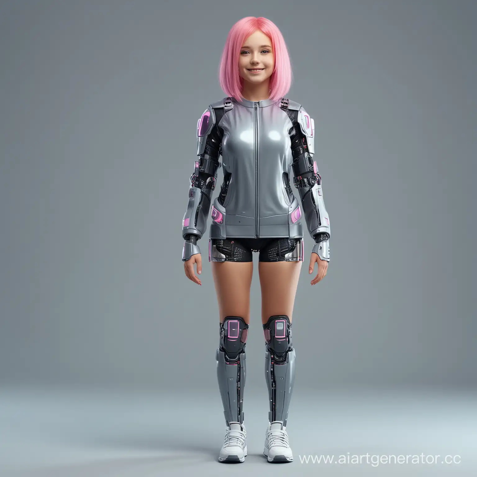 Futuristic-Smiling-Girl-with-Colored-Hair-AI-Art