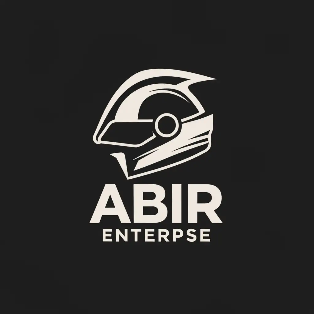 LOGO-Design-For-Abir-Enterprise-Bold-Bikers-Emblem-Against-a-Clean-Backdrop