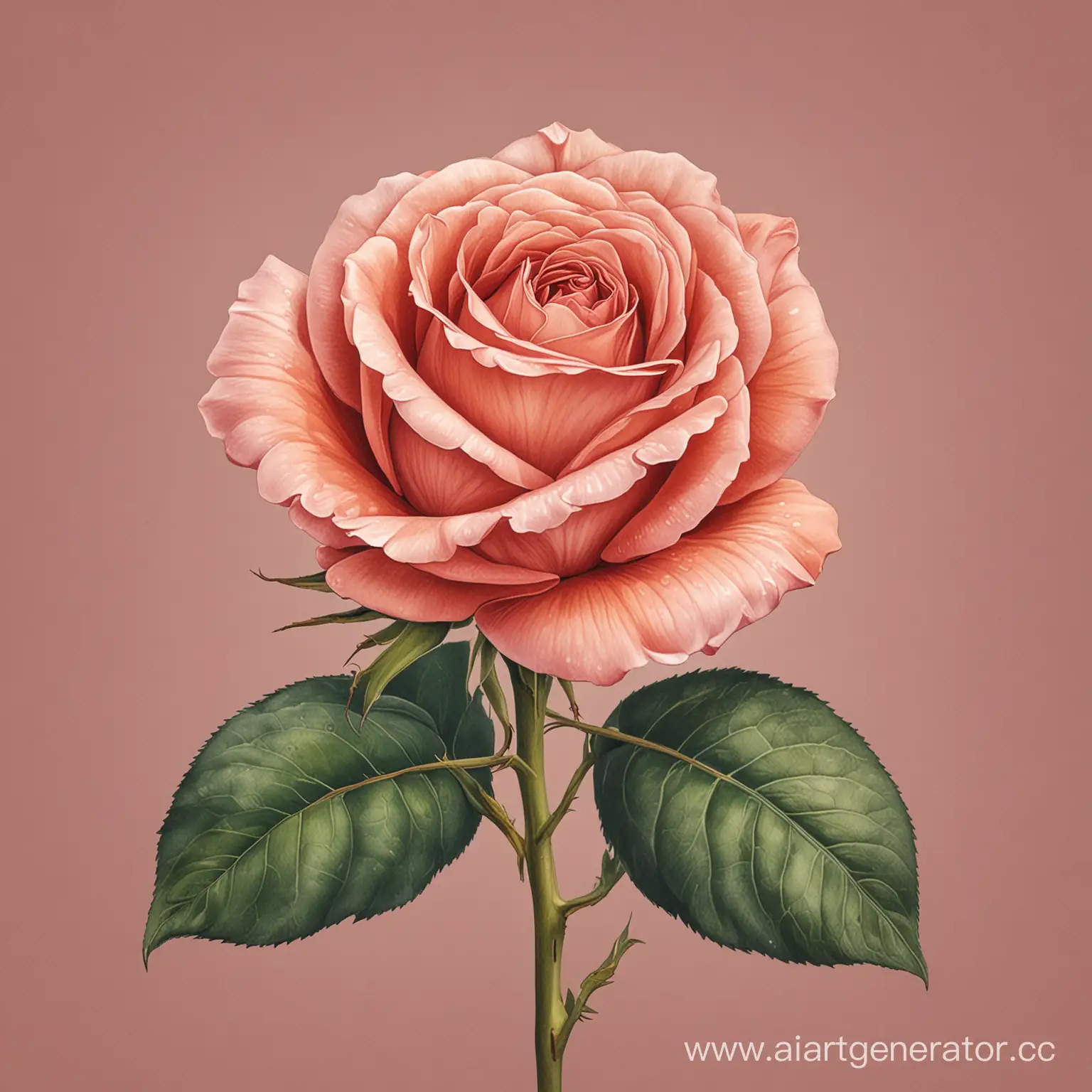 иллюстрация одной розы