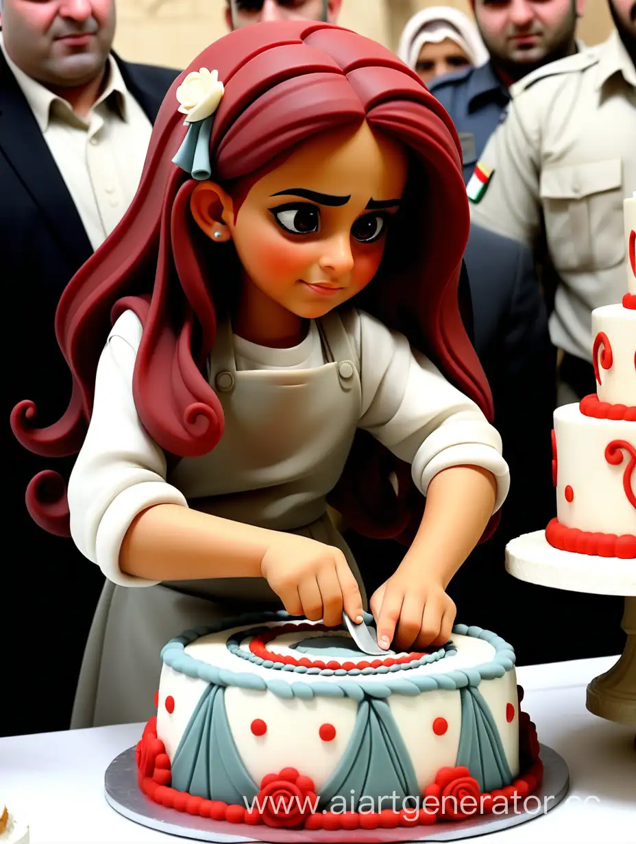 RedHaired-Iraqi-Girl-Decorating-a-Vibrant-Cake