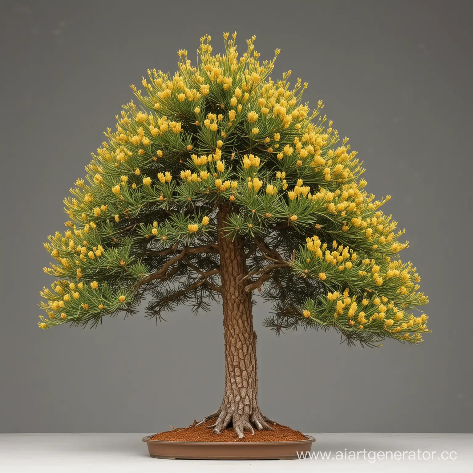 Densely-Flowering-Golden-Pine-Aurea-in-Full-Bloom