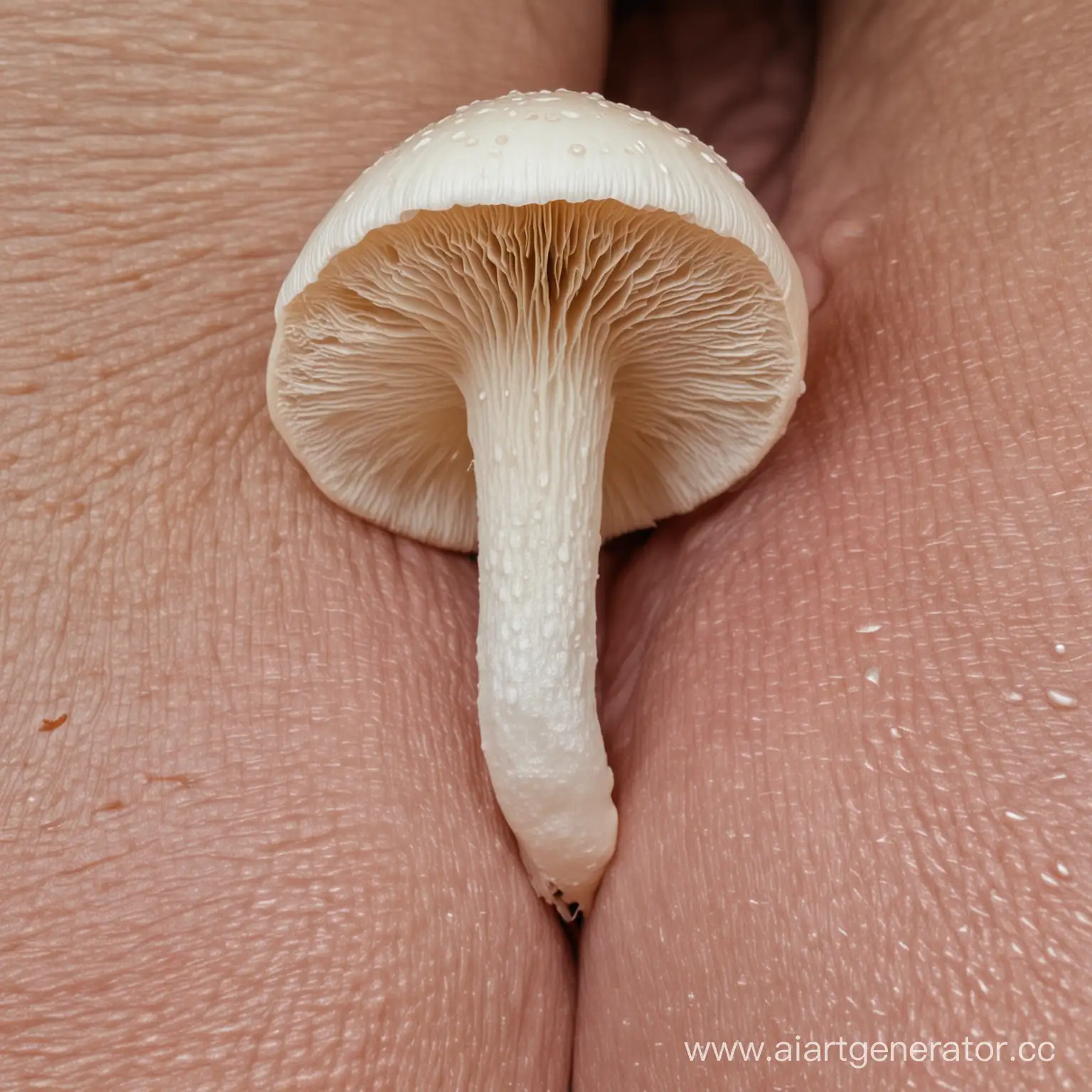 гриб белого цвета на лобке мужчины а внизы видно пенис