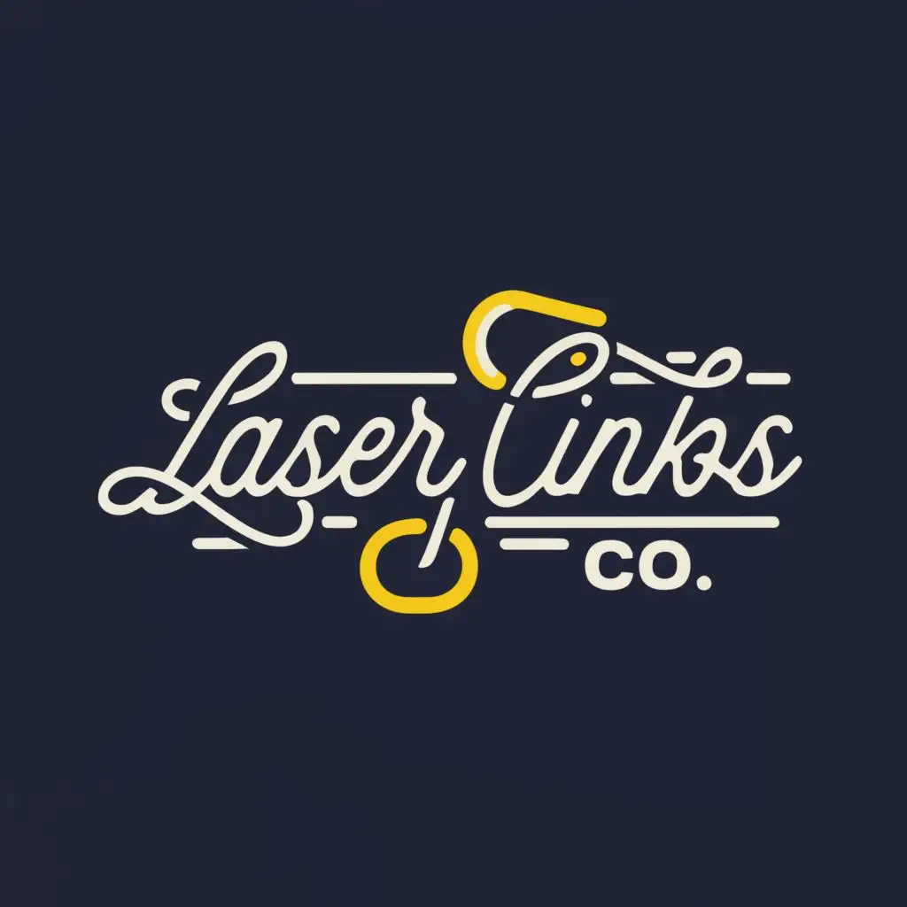 logo, Laser Links Co, with the text "Laser Links Co", typography