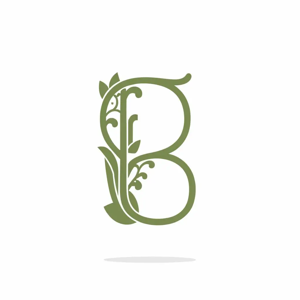 a logo design,with the text 'B', main symbol:create me a logo with the letter b and this letter has to be written in foliage, green,Moderate,clear background