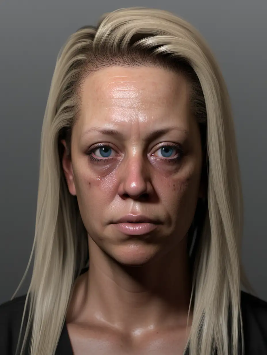 AI please look up look up true to life and highly detailed erika michelle vaughan from tempe arizona mugshot and make the design as ultra realistic as possible