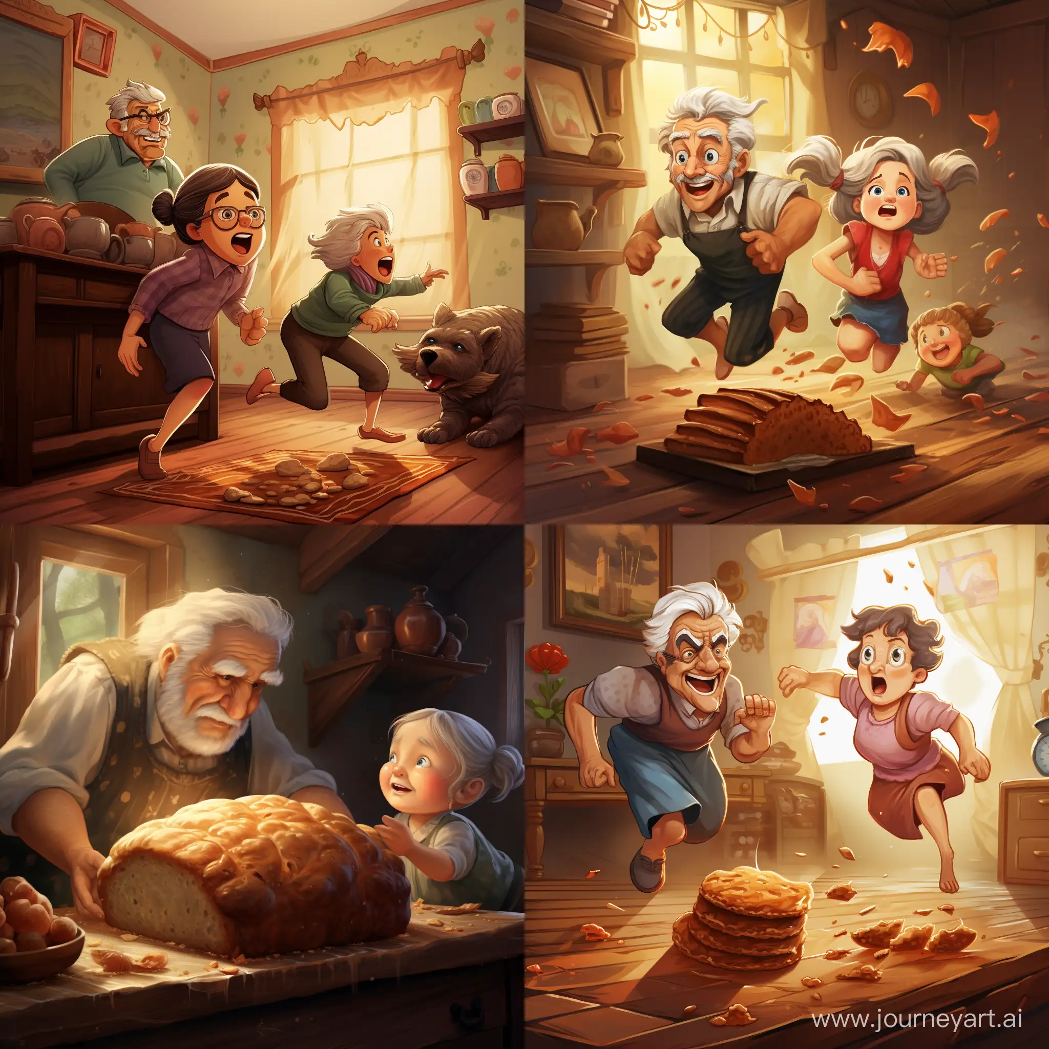 Mischievous-Loaf-Evades-Grandma-and-Grandpa-in-a-Whimsical-Chase