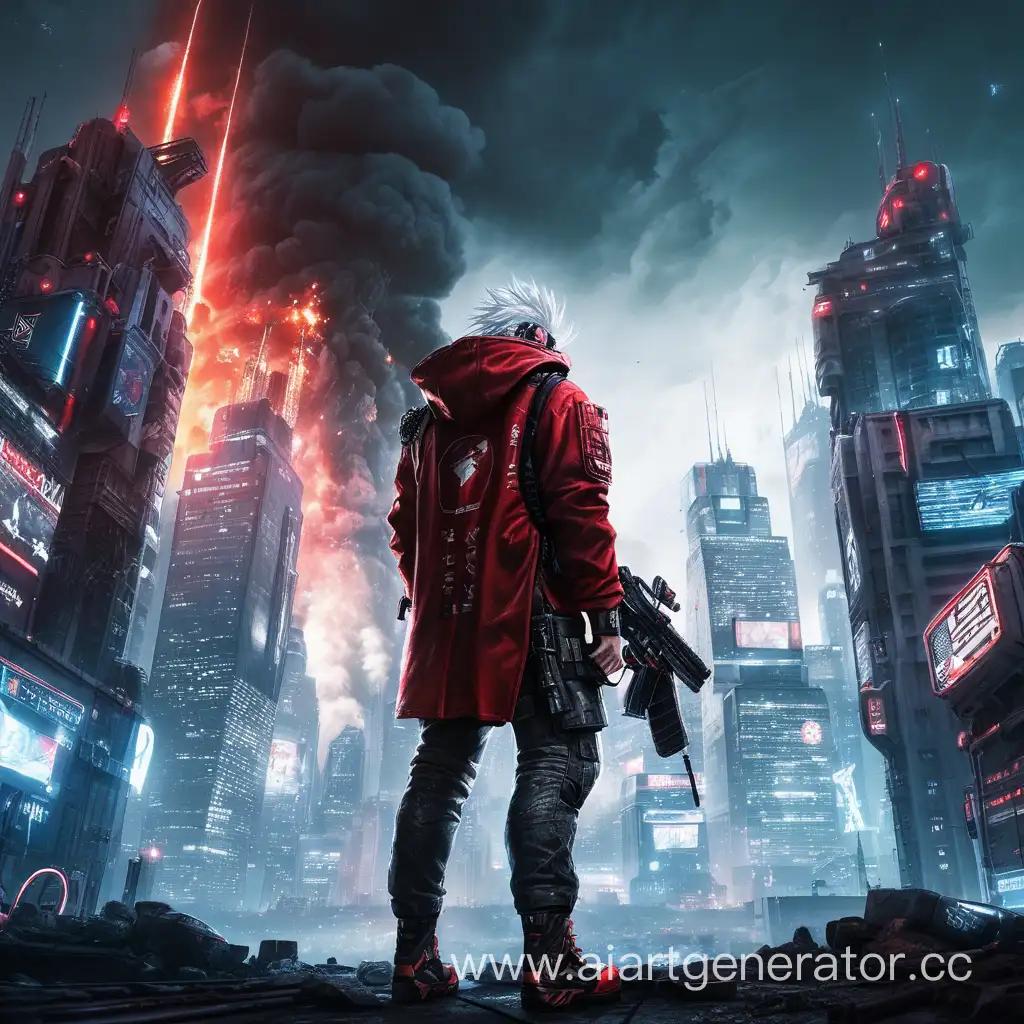 Cyberpunk-Night-Sky-War-and-Fire-in-Red-and-White-Cityscape