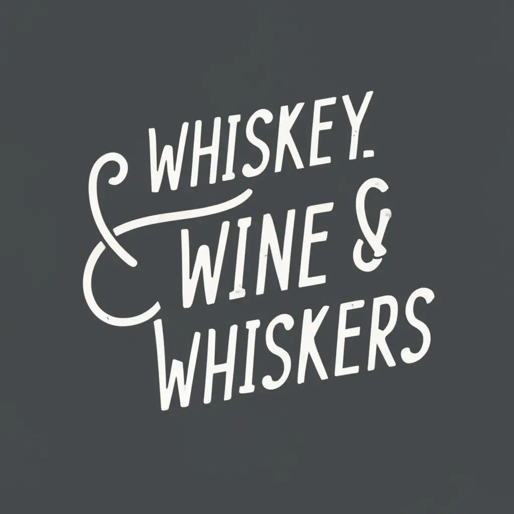 logo, dog wine whiskey bubbles, with the text "Whiskey Wine & Whiskers", typography, be used in Events industry