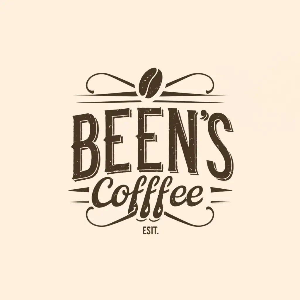 a logo design,with the text "Been's Coffee", main symbol:Coffee,complex,be used in Home Family industry,clear background