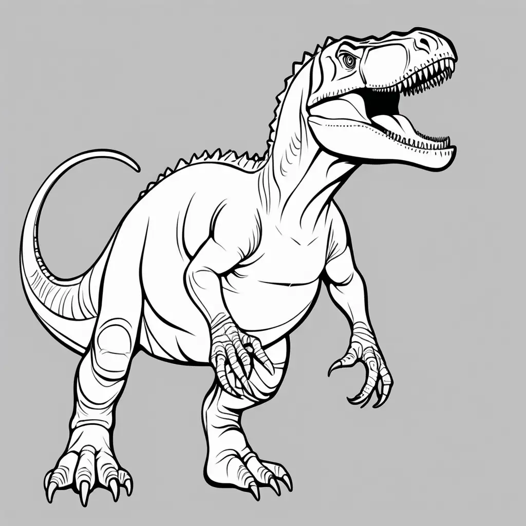 Abrosaurus , anime ,coloring page, black and white, no shading,  high dof, 8k,--ar 85:110