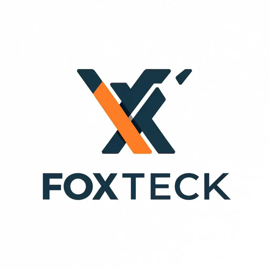 a logo design,with the text "FOXTECH.UK", main symbol:X,Moderate,clear background