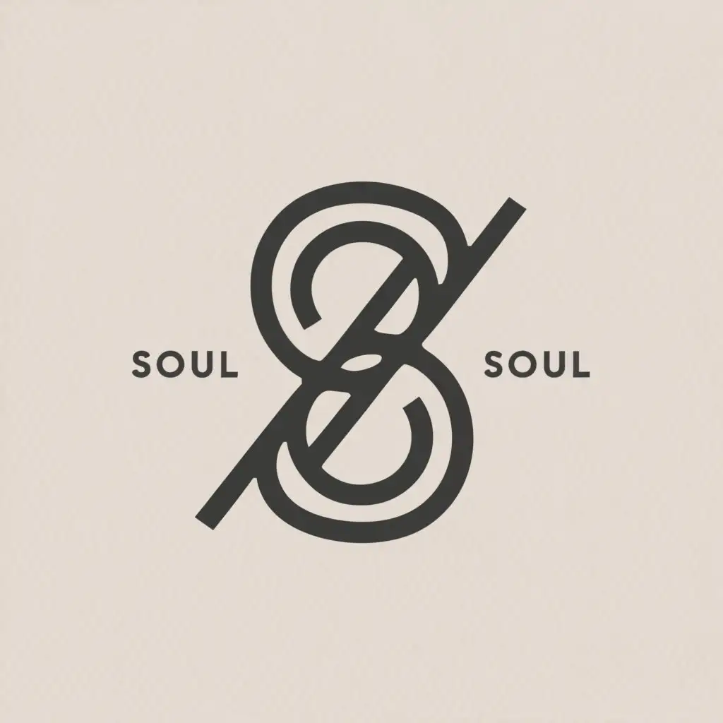 a logo design,with the text "soul", main symbol:like zara black and white and simple but is look to good and priced,complex,clear background