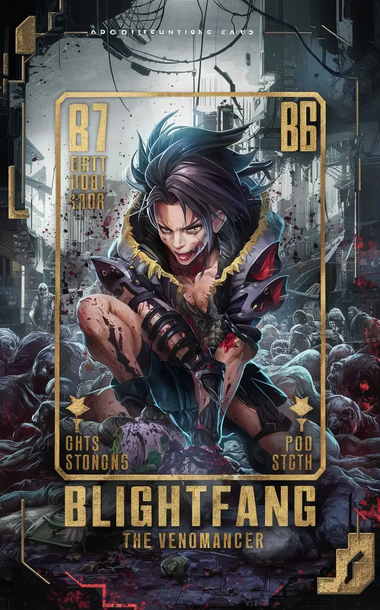 Zombie-Apocalypse-Champion-Blightfang-the-Venomancer-with-Gold-Edition-Anime-Card