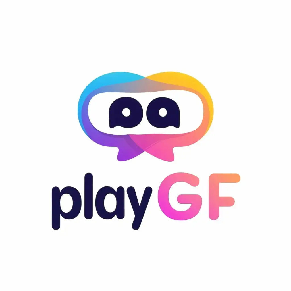 a logo design,with the text "playgf", main symbol:chatrooms,Moderate,be used in Home Family industry,clear background