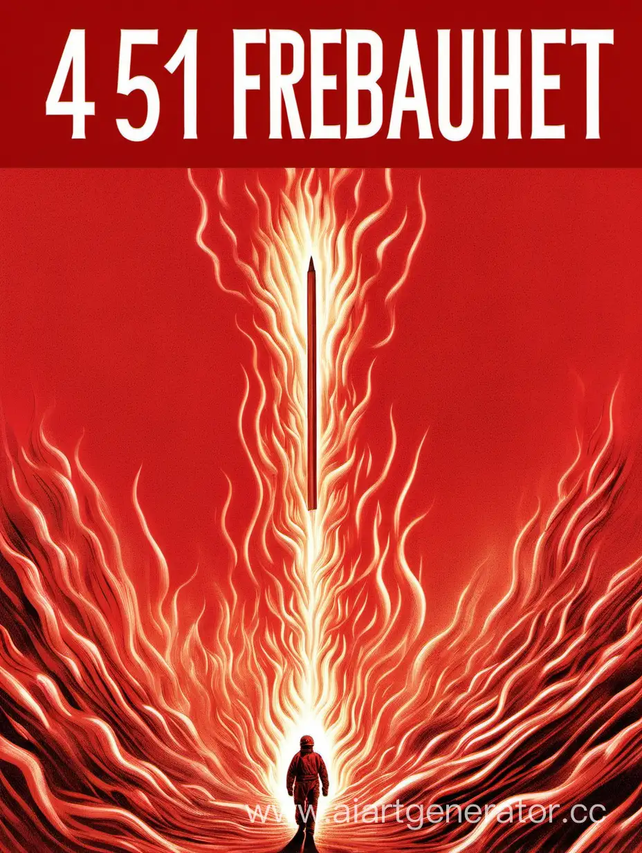 Dystopian-Novel-Cover-Fiery-Red-Depiction-of-451-Fahrenheit-with-Matches